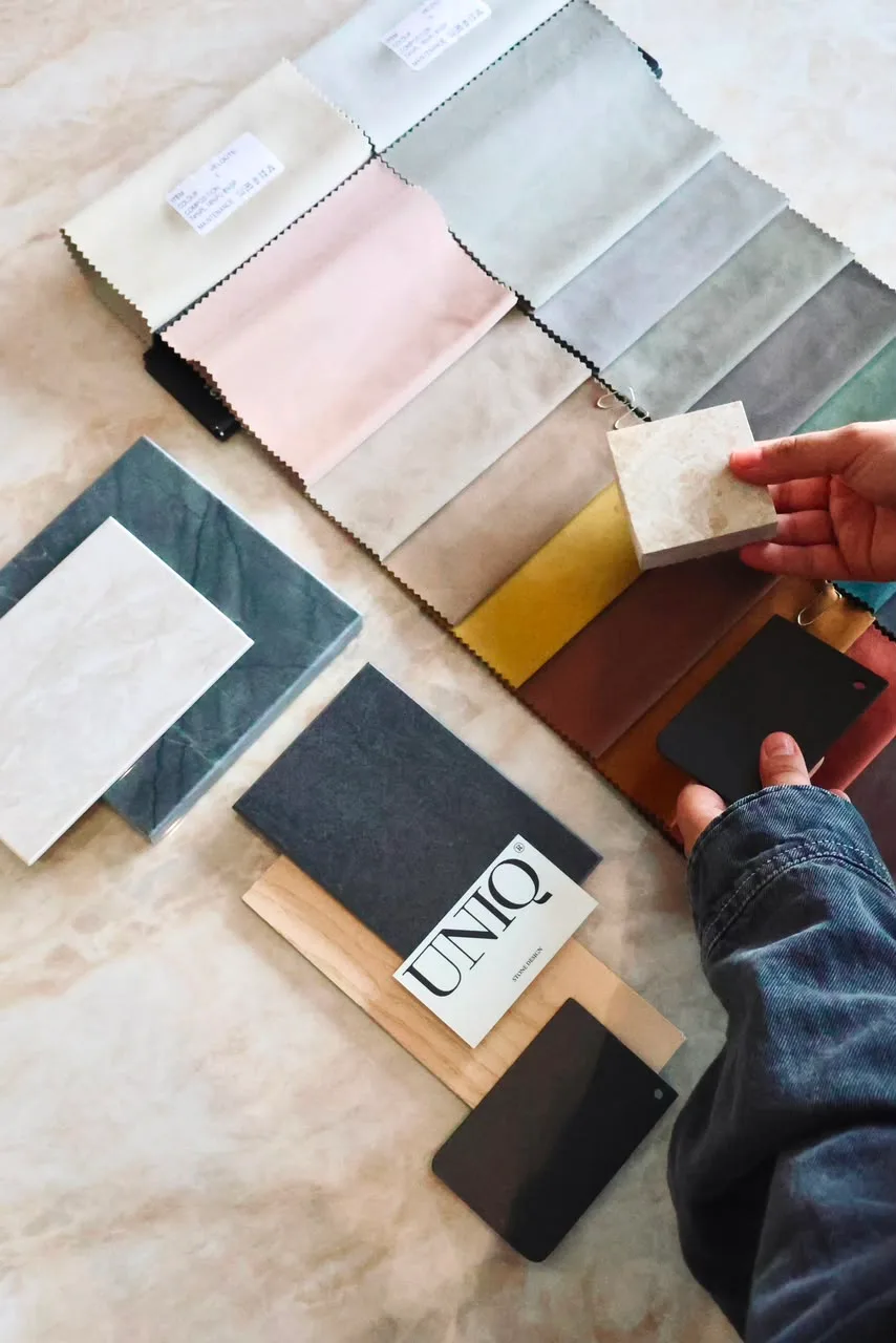 Selección de materiales — UNIQ Stone Design